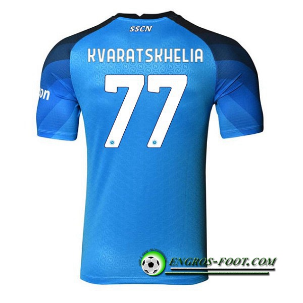 Maillot de Foot SSC Naples (KVARATSKHELIA #77) 2022/2023 Domicile