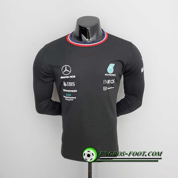 T-Shirt Manches Longues F1 Mercedes Benz Team Noir 2022