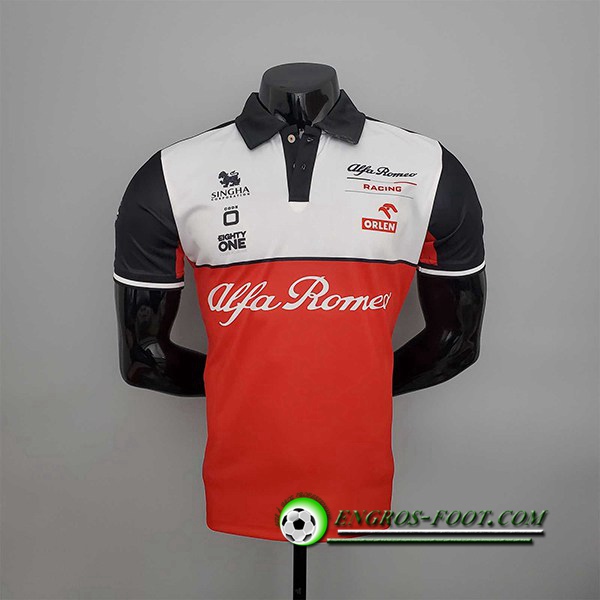 Polo F1 Alfa Romeo Team Blanc/Rouge 2022