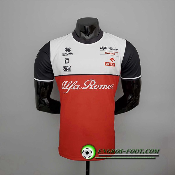 T-Shirt F1 Alfa Romeo Team Blanc/Rouge 2022