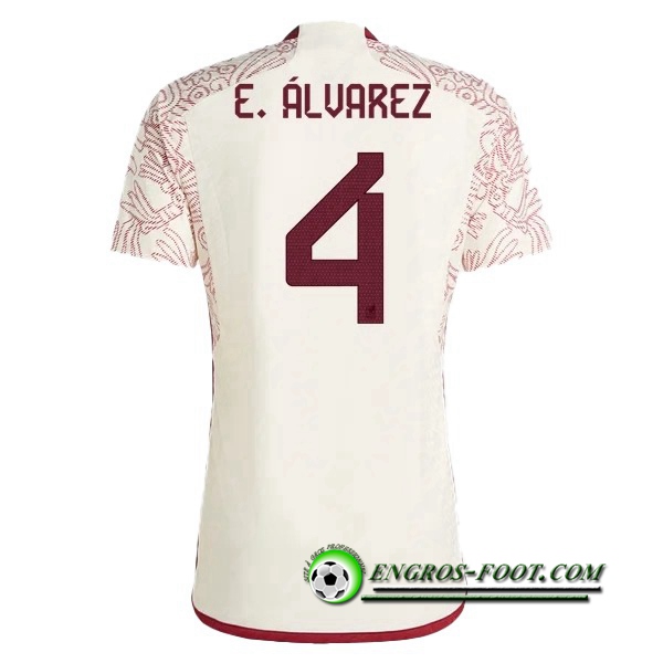 Maillot Equipe Foot Mexique (E. ÁLVAREZ #4) 2022/2023 Exterieur