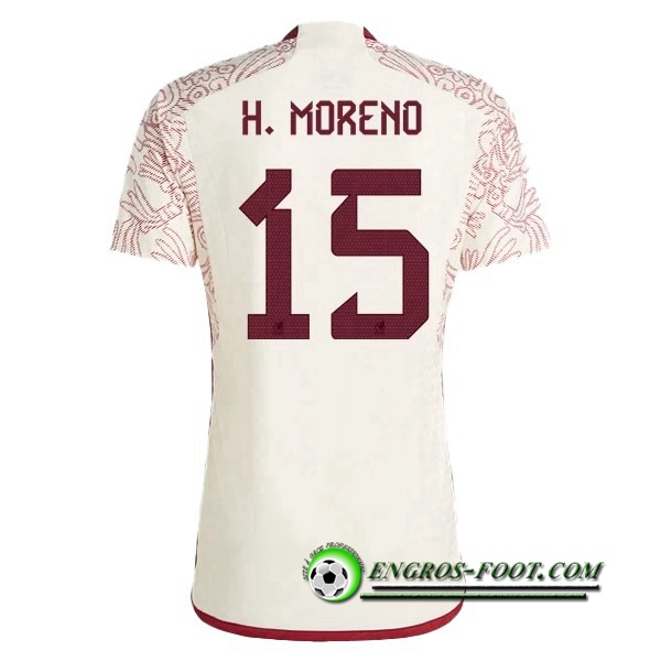 Maillot Equipe Foot Mexique (H. MORENO #15) 2022/2023 Exterieur