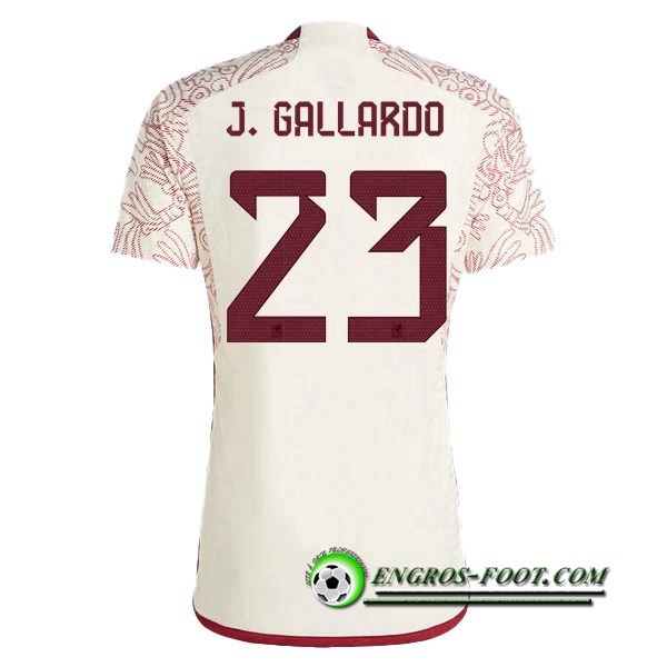 Maillot Equipe Foot Mexique (J. GALLARDO #23) 2022/2023 Exterieur