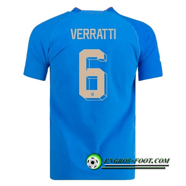 Maillot Equipe Foot Italie (VERRATTI #6) 2022/2023 Domicile