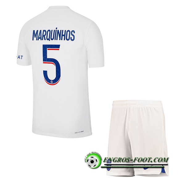 Maillot de Foot PSG (MARQUINHOS #5) Enfants Third 2022/2023