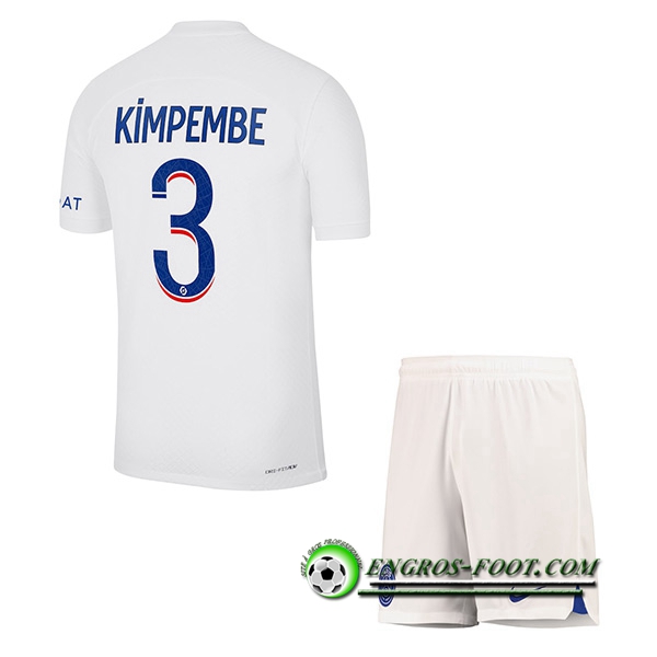 Maillot de Foot PSG (KIMPEMBE #3) Enfants Third 2022/2023