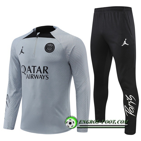 Ensemble Survetement de Foot Jordan PSG Gris 2022/2023