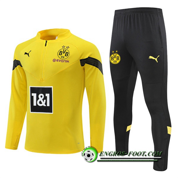 Ensemble Survetement de Foot Dortmund Jaune 2022/2023