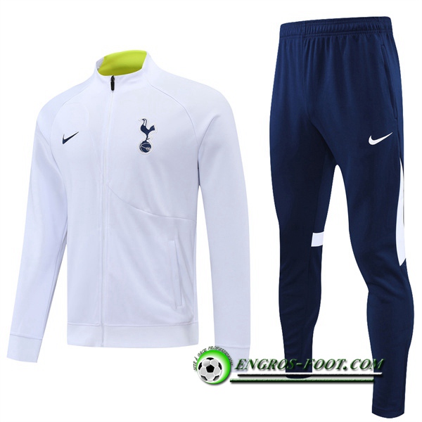 Ensemble Survetement de Foot - Veste Tottenham Hotspurs Blanc 2022/2023