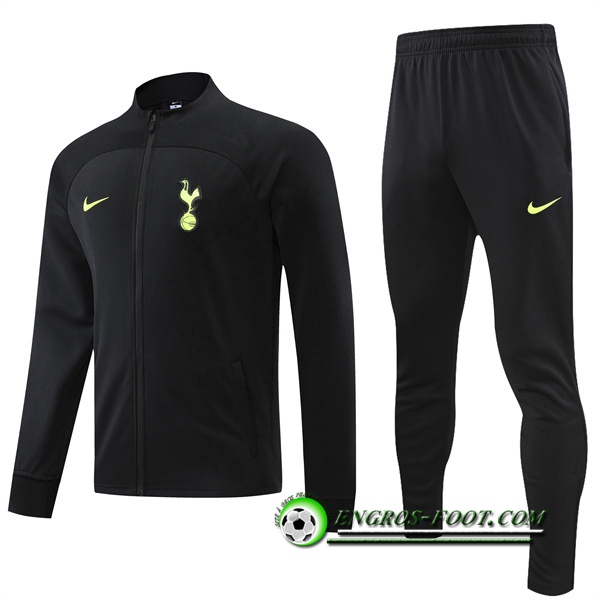 Ensemble Survetement de Foot - Veste Tottenham Hotspurs Noir 2022/2023