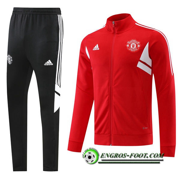 Ensemble Survetement de Foot - Veste Manchester United Rouge 2022/2023