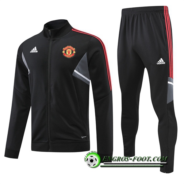 Ensemble Survetement de Foot - Veste Manchester United Noir 2022/2023