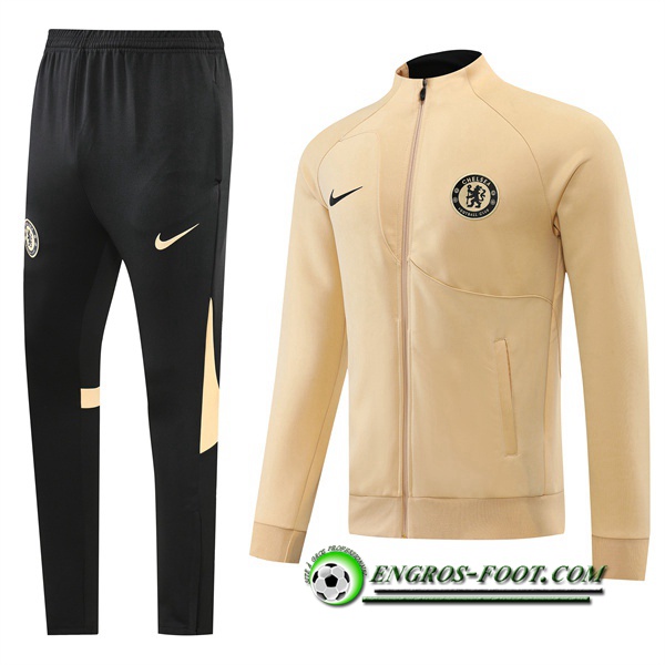 Ensemble Survetement de Foot - Veste FC Chelsea Jaune 2022/2023