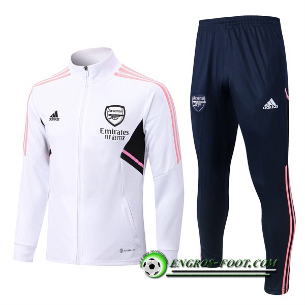 Ensemble Survetement de Foot - Veste Arsenal Blanc 2022/2023