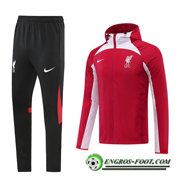 Ensemble Veste A Capuche Coupe-Vent FC Liverpool Rouge/Blanc 2022/2023