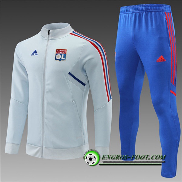 Ensemble Survetement de Foot - Veste Lyon Enfant Gris 2022/2023