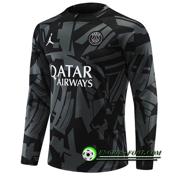 Sweatshirt Training Jordan PSG Noir/Gris 2022/2023