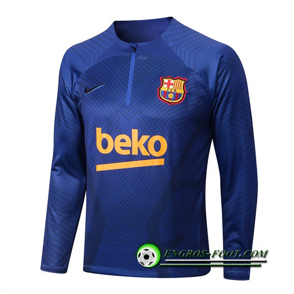 Sweatshirt Training FC Barcelone Bleu/Noir 2022/2023