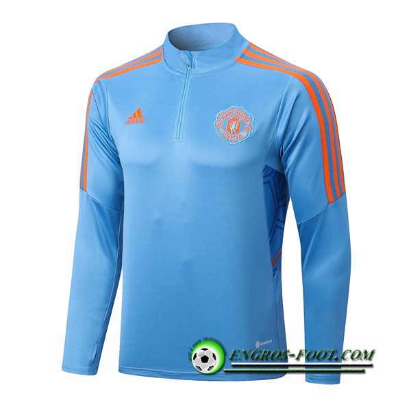 Sweatshirt Training Manchester United Bleu Clair 2022/2023