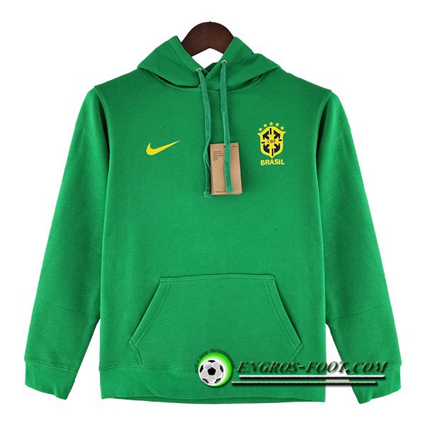 Sweatshirt Training Capuche Bresil Vert 2022/2023