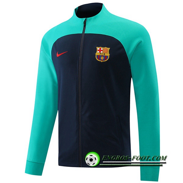 Veste Foot FC Barcelone Bleu Marin/Vert 2022/2023