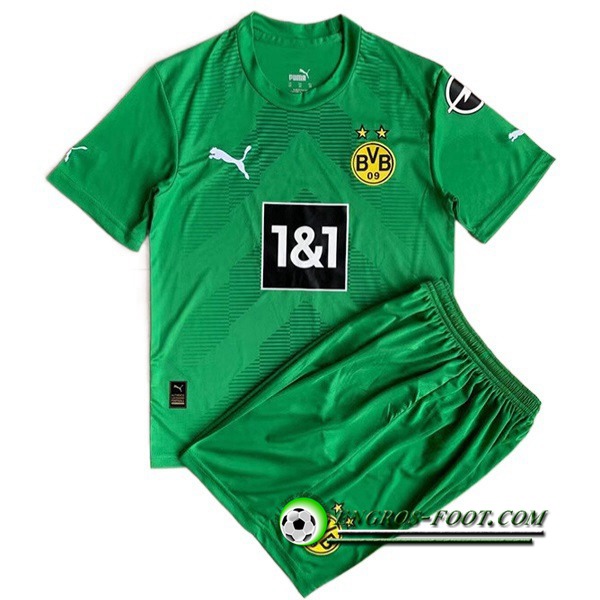 Nouveau Maillot de Foot Dortmund Enfant Gardien de But Vert 2022/2023