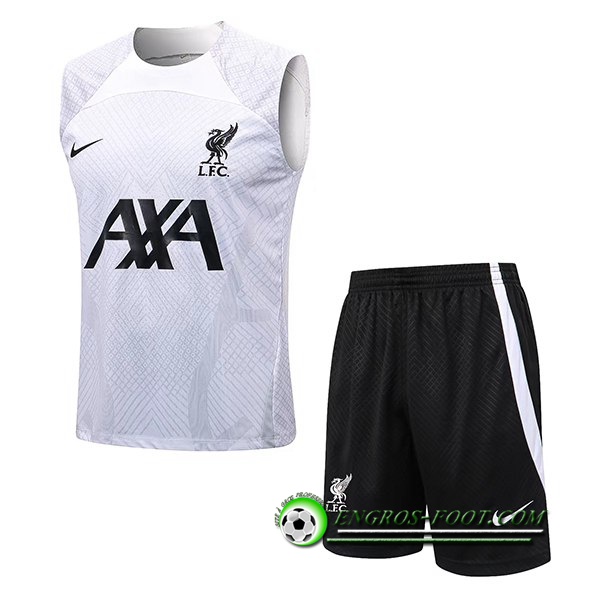 Ensemble Training Debardeur + Shorts FC Liverpool Blanc 2022/2023