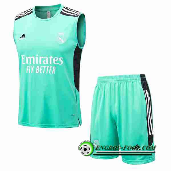 Ensemble Training Debardeur + Shorts Real Madrid Vert 2022/2023