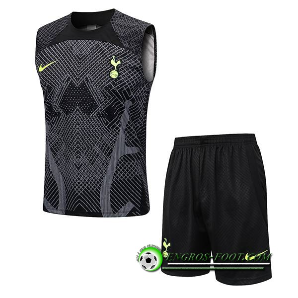 Ensemble Training Debardeur + Shorts Tottenham Hotspur Noir/Gris 2022/2023