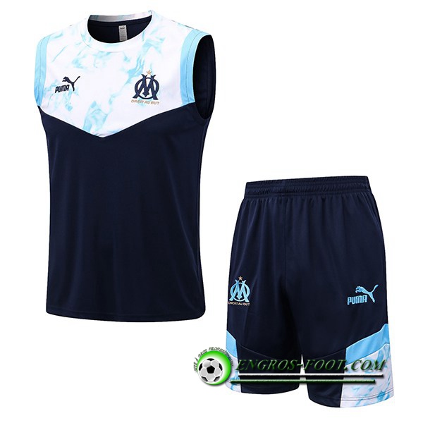 Ensemble Training Debardeur + Shorts Marseille Bleu Marin 2022/2023