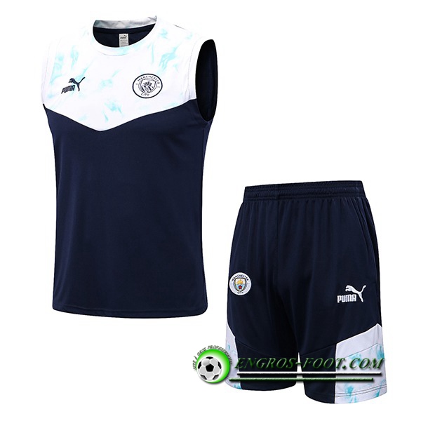 Ensemble Training Debardeur + Shorts Manchester City Bleu Marins 2022/2023