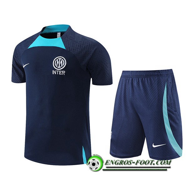 Ensemble Training T-Shirts + Shorts Inter Milan Bleu Marins 2022/2023