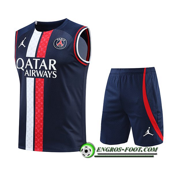 Ensemble Training Debardeur + Shorts Jordan PSG Bleu Marins 2022/2023