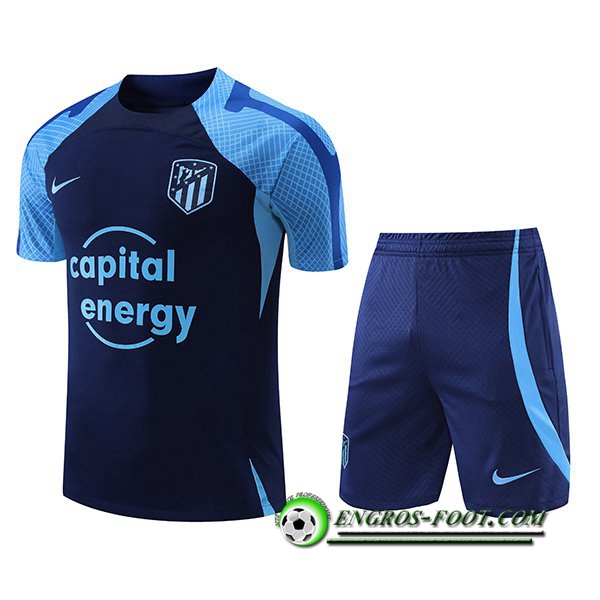 Ensemble Training T-Shirts + Shorts Atletico Madrid Bleu Marin 2022/2023