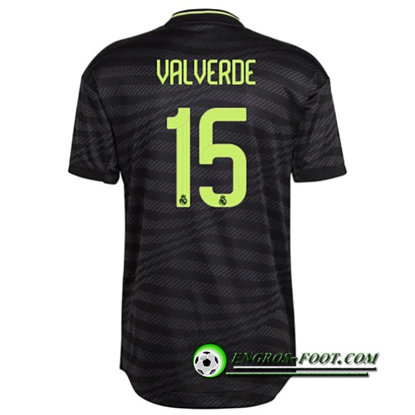 Maillot de Foot Real Madrid (VALVERDE #15) 2022/2023 Third