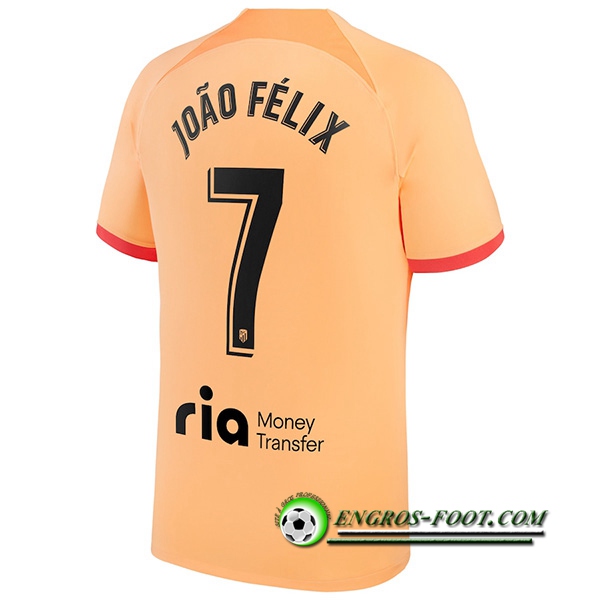 Maillot de Foot Atletico Madrid (JOÃO FÉLIX #7) 2022/2023 Third