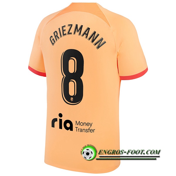 Maillot de Foot Atletico Madrid (GRIEZMANN #8) 2022/2023 Third