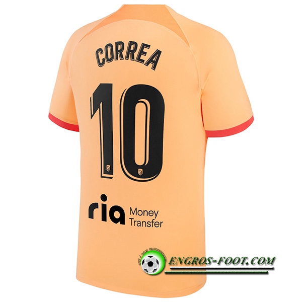 Maillot de Foot Atletico Madrid (CORREA #10) 2022/2023 Third