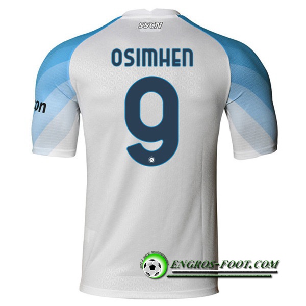 Maillot de Foot SSC Naples (OSIMHEN #9) 2022/2023 Exterieur