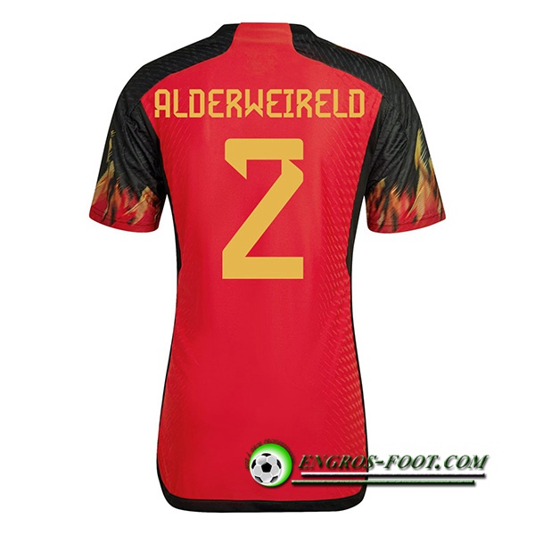 Maillot Equipe Foot Belgique (ALDERWEIRELD #2) 2022/2023 Domicile