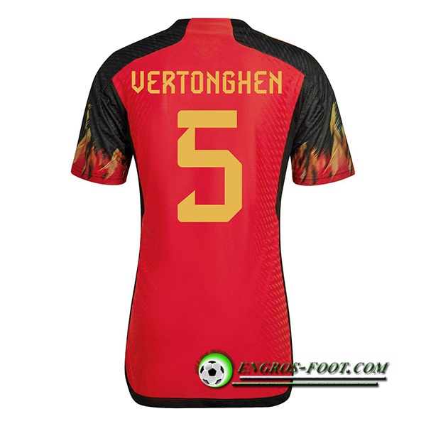 Maillot Equipe Foot Belgique (VERTONGHEN #5) 2022/2023 Domicile