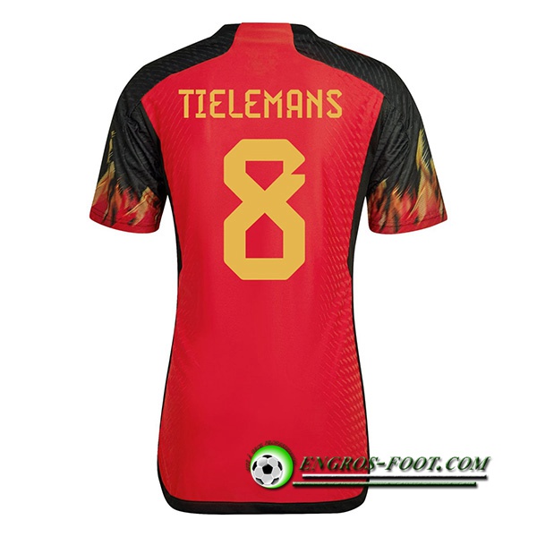 Maillot Equipe Foot Belgique (TIELEMANS #8) 2022/2023 Domicile