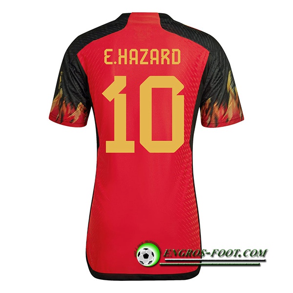 Maillot Equipe Foot Belgique (E.HAZARD #10) 2022/2023 Domicile