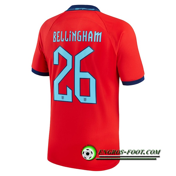 Maillot Equipe Foot Angleterre (BELLINGHAM #26) 2022/2023 Exterieur