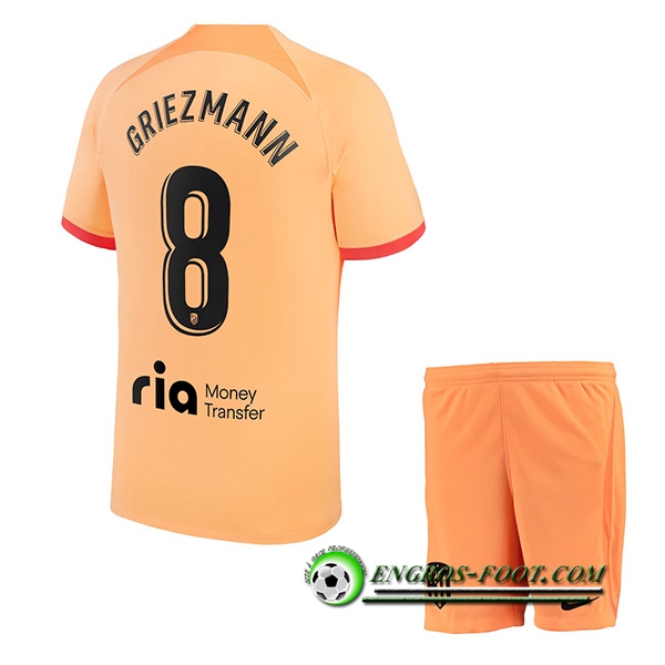 Maillot de Foot Atletico Madrid (GRIEZMANN #8) Enfants Third 2022/2023