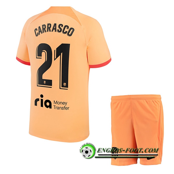 Maillot de Foot Atletico Madrid (CARRASCO #21) Enfants Third 2022/2023