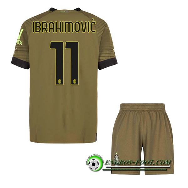 Maillot de Foot AC Milan (IBRAHIMOVIĆ #11) Enfants Third 2022/2023