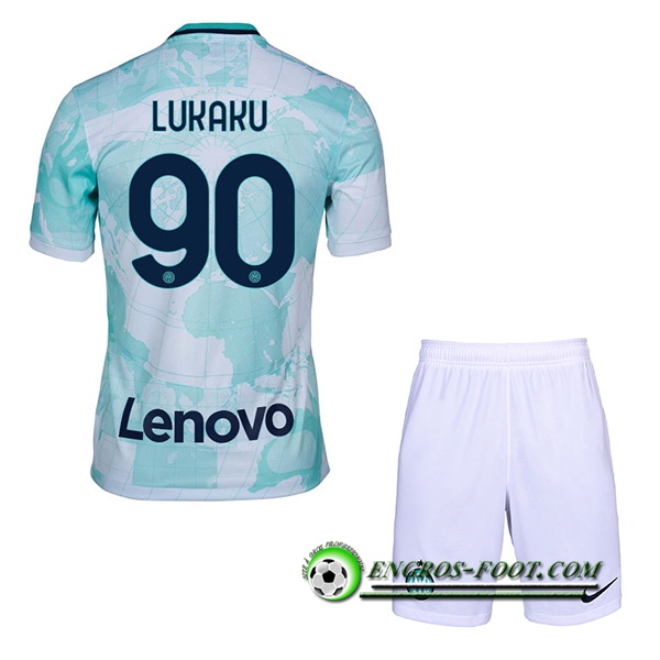 Maillot de Foot Inter Milan (LUKAKU #90) Enfants Exterieur 2022/2023