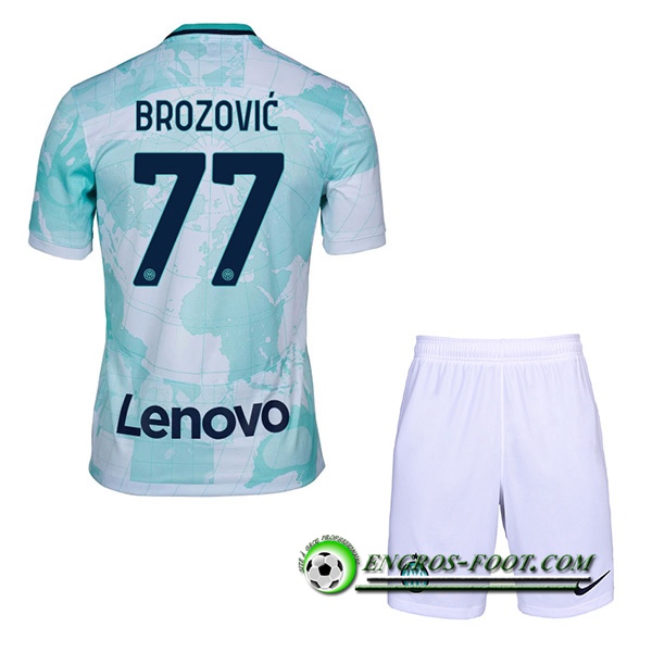 Maillot de Foot Inter Milan (BROZOVIĆ #77) Enfants Exterieur 2022/2023