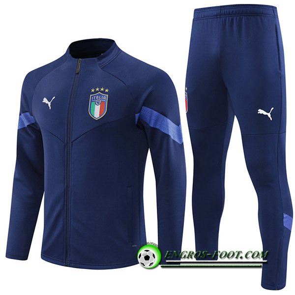 Ensemble Survetement de Foot - Veste Italie Bleu Marins 2022/2023